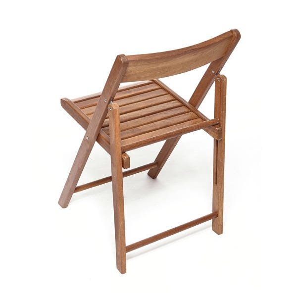 Conjunto de Mesa de Madeira com 4 Cadeiras Dobráveis Castanho Uneclassic - 3