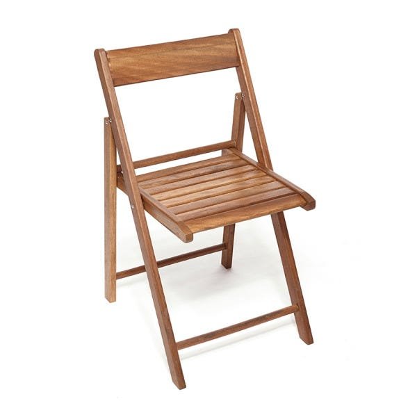 Conjunto de Mesa de Madeira com 4 Cadeiras Dobráveis Castanho Uneclassic - 2