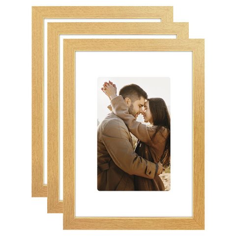 Kit 3 Porta Retrato 21x15 Quadro com Paspatur Fotos 15x10