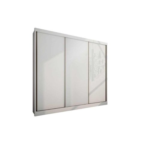 Guarda Roupa Casal 3 Portas de Correr e 4 Gavetas Diamond-londres Branco - Novo Horizonte
