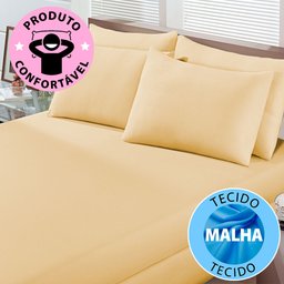Kit 3 Lençol Solteiro Avulso de Malha 100 Algodão Buettner - 6
