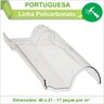 Telha Portuguesa Policarbonato Transparente 23 Peças Plastelha Telha Transparente Policarbonato, Tel - 2