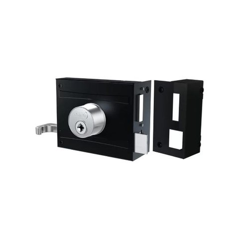 Fechadura De sobrepor 1701/100 Preto fosco Inox Stam 56421