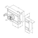 Ver imagem 3 de Fechadura De sobrepor 1701/100 Preto fosco Inox Stam 56421