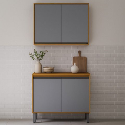 Kit de Cozinha Nala 2 Peças - Aereo + Balcão