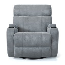 Poltrona do Papai Reclinável em Tecido Suede Cor Cinza Elétrica- Modelo Imperial - 2