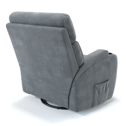 Poltrona do Papai Reclinável em Tecido Suede Cor Cinza Elétrica- Modelo Imperial - 3