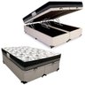 Cama Box Baú Casal Sintético Bipartido + Colchão Ortobom Iso Dupla Face 138x188x60 Branco - 1