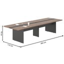 Ver imagem 2 de Mesa Sala de Reunião Escritório 8 Lugares Noce Preto