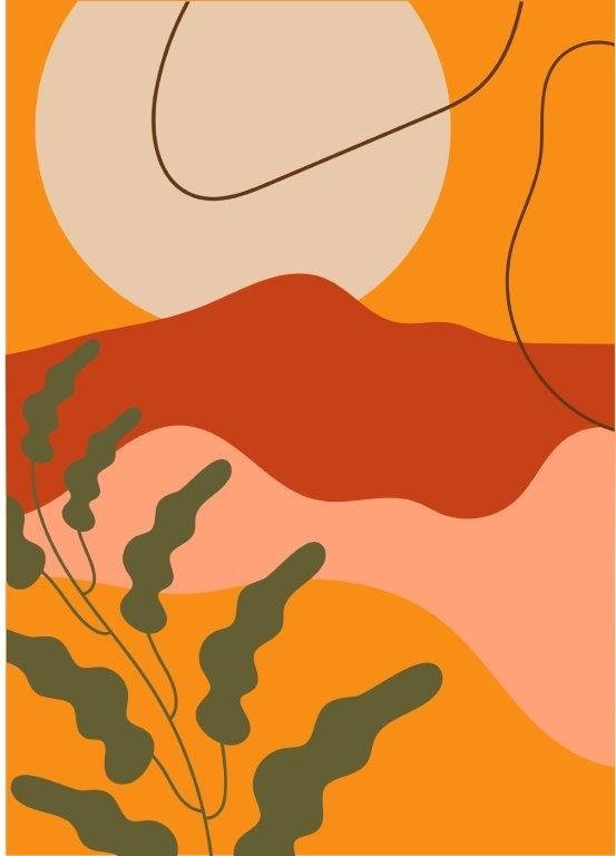 Kit com 3 Quadros Arte Abstrata em Lona 40x60cm - 4