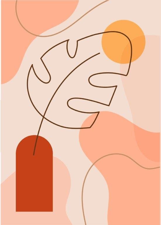 Kit com 3 Quadros Arte Abstrata em Lona 40x60cm - 3
