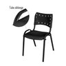 Cadeira Iso Base Preto Escola, Escritório Vermelho Kit 12 Un - 6