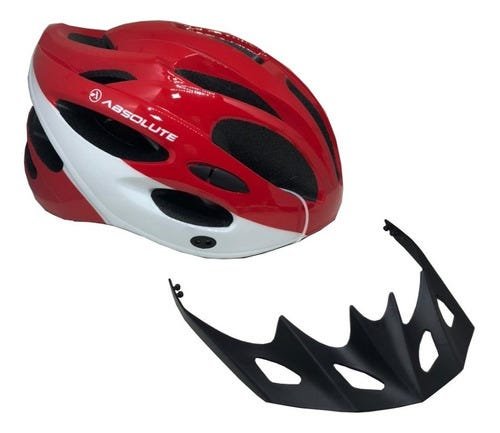 Capacete Ciclismo Absolute Nero Mtb Com Pisca Led - Vermelho escuro - Ajustável (G 58-62) - 5