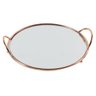 Bandeja Decorativa Redonda Espelhada Metal Rose Gold 25cm KV0234 BTC - 1