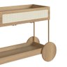 Carrinho Bar 1 Gaveta 110cm C/ Porta Taças Palhinha Pé Metal Oslo Artesano | Hanover/dourado - 5
