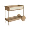 Carrinho Bar 1 Gaveta 110cm C/ Porta Taças Palhinha Pé Metal Oslo Artesano | Hanover/dourado - 7