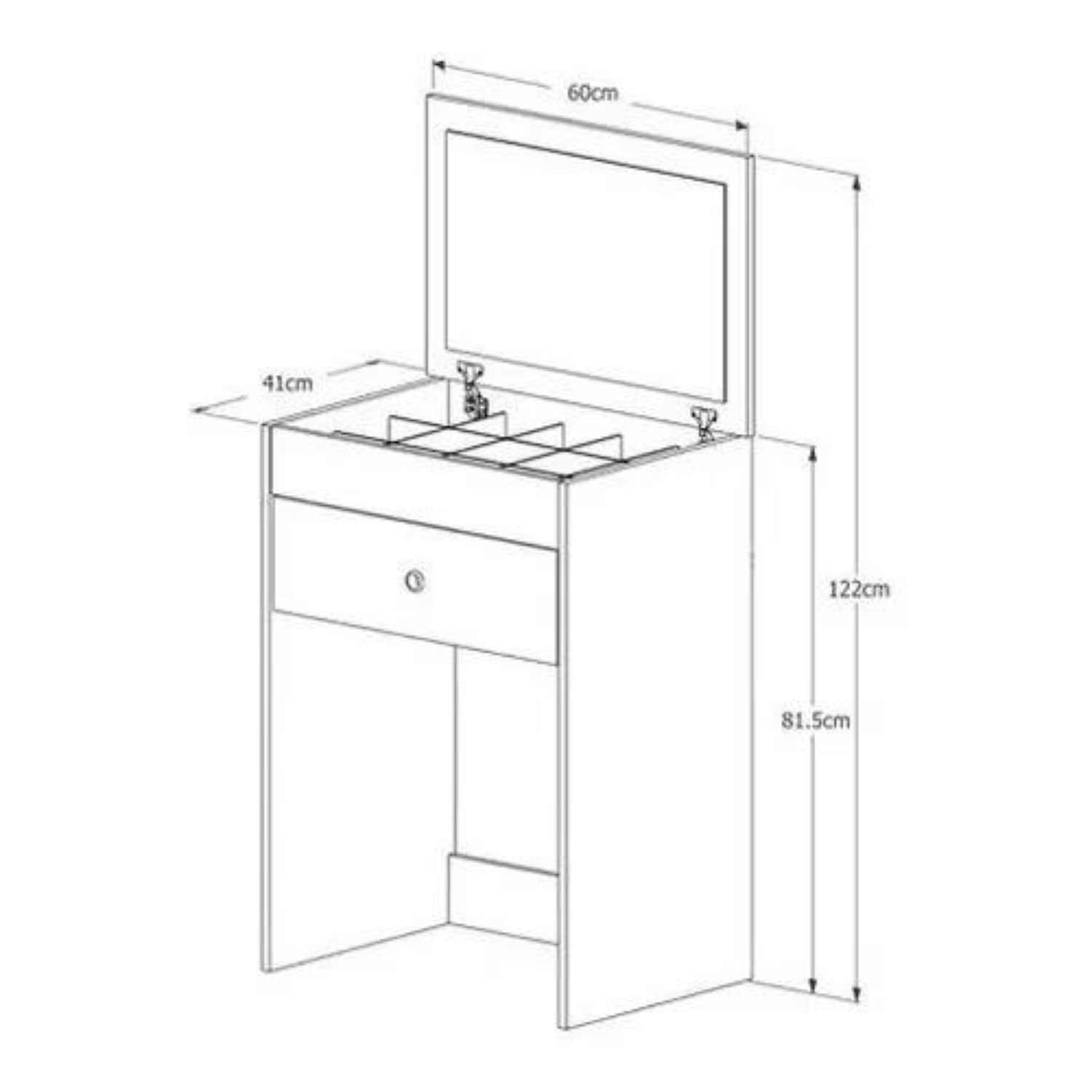 Mesa de Cabeceira Penteadeira Olívia com Banqueta e Espelho - Lv:branco - 5