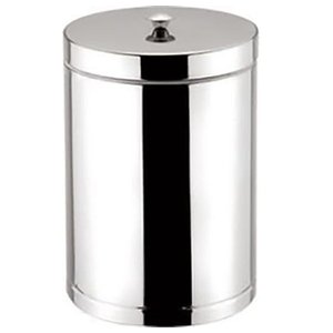 CESTO DE PLASTÍCO COM TAMPA DE AÇO INOX VIEL