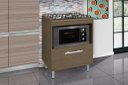 Ver imagem 5 de Balcao Gabinete p/ cooktop 05 bocas e p/ Forno Bur Amêndoa PASSE BEM