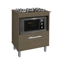 Ver imagem 1 de Balcao Gabinete p/ cooktop 05 bocas e p/ Forno Bur Amêndoa PASSE BEM