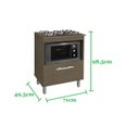 Ver imagem 3 de Balcao Gabinete p/ cooktop 05 bocas e p/ Forno Bur Amêndoa PASSE BEM
