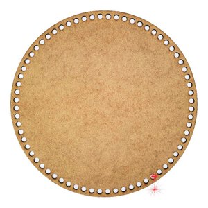 05 Base Mdf Cru para Crochê Cestos Fio de Malha 30cm