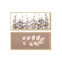 Ver imagem 1 de Dupla de Quadros Decorativos Bege Ramos Delicados