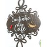Placa Cantinho Do Café Escrita Branca Contemporâneo Linda - 2