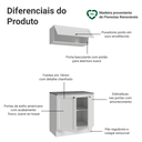 Ver imagem 4 de Conjunto Gabinete para Banheiro 80cm 3 Portas Branco Vik Madesa 02