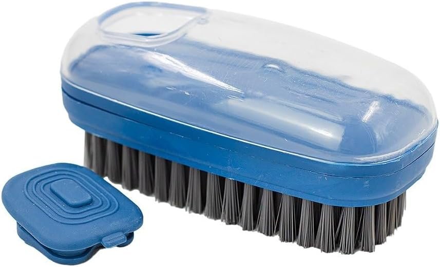 Escova Lava Louça Dispenser de Detergente Limpeza Cozinha Lavanderia:azul - 8