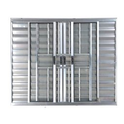 Veneziana 6 Folhas Aluminio Brilhante C/grade 1,00x1,50 - 1