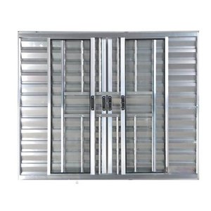 Veneziana 6 Folhas Aluminio Brilhante C/grade 1,00x1,50