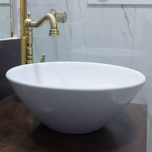 Cuba Redonda Pia de Apoio Sobrepor - Floripab 35cm Pq. Def