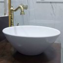 Ver imagem 1 de Cuba Redonda Pia de Apoio Sobrepor - Floripab 35cm Pq. Def