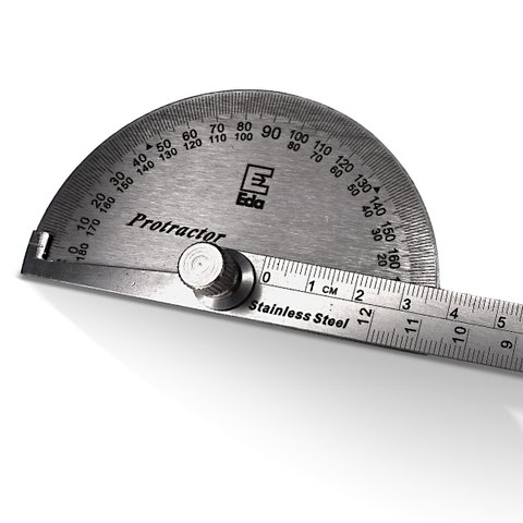 Transferidor de Grau Tipo Meia Lua - Capacidade 0 - 180° - 4gp