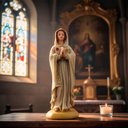 Ver imagem 2 de Imagem de Nossa Senhora da Rosa Mística de Resina - 15 cm