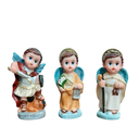 Ver imagem 1 de 3 Imagens de Arcanjos Infantil São Miguel, São Rafael e São Gabriel de Resina - 7 cm