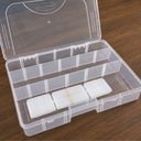 Ver imagem 4 de Maleta Organizadora 18 Divisorias Moveis Transparente Porta Tudo Multiuso para Pesca Costura Bijuter