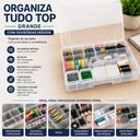 Ver imagem 6 de Maleta Organizadora 18 Divisorias Moveis Transparente Porta Tudo Multiuso para Pesca Costura Bijuter