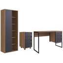 Ver imagem 1 de Conjunto 5 para Escritório 03 Peças Grafite Mel PP Milani Store