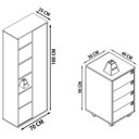 Ver imagem 4 de Conjunto 5 para Escritório 03 Peças Grafite Mel PP Milani Store