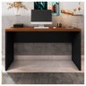 Mesa de Computador Studio Nogueira/Preto Tex - Caemmun - 2