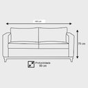 Ver imagem 2 de Sofá Poltrona Aspen 2 Lugares 140cm Suede Cinza - Fm