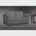 Ver imagem 3 de Sofá Poltrona Aspen 2 Lugares 140cm Suede Cinza - Fm