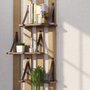 Ver imagem 2 de Prateleira em MDF Castanho 40x15cm com Alça Café