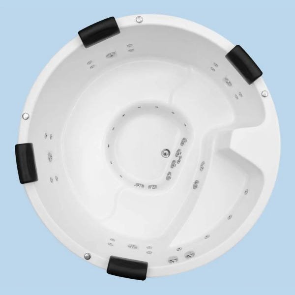 Spa Recife ø1,80 x 0,88 Cor:Branca - Gel Coat - Aquecedor Elétrico - 4 Travesseiros - 110v - 1