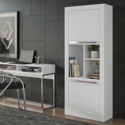 Estante Armário Multiuso Organizador 2 Portas Nichos Branco - 1