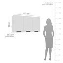 Ver imagem 5 de Armário Aéreo 120cm com 3 Portas 250015 Meena Politorno Moveis