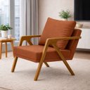 Ver mais imagens de Conjunto 2 Poltronas Decorativa Mona Luxo Sala de Estar e Decoração:terra Cota