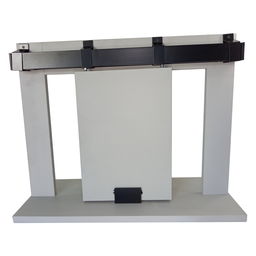 Kit Prático para Porta de Correr 80cm Trilho Preto - 1,60m + 1 Par de Concha - 1